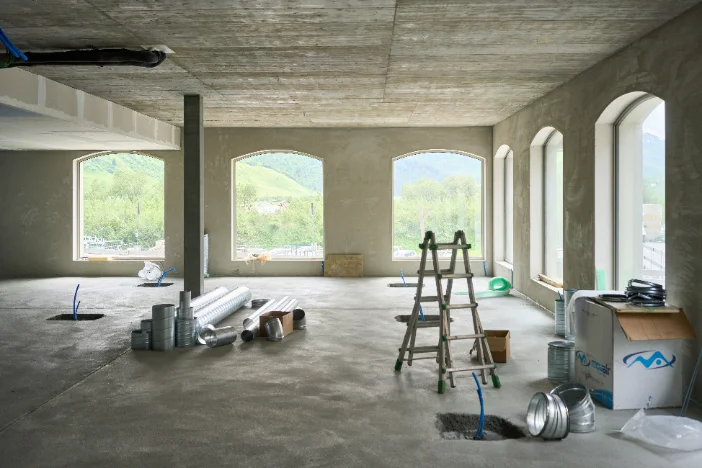 Newly built home interior ready for a builders clean